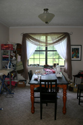My current work space - the dining room 